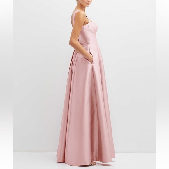 Alfred Sung‎ D852 Lace Up Back Bustier Gown Ballet Pink 14 - Picture 2 of 7